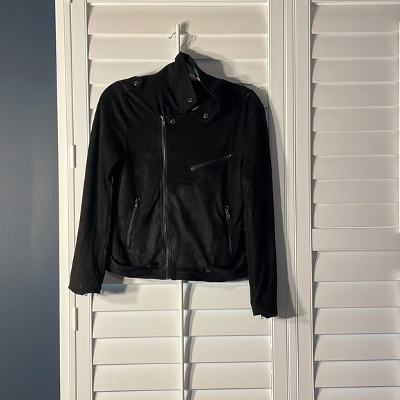 FAUX SUEDE MOTO JACKET - Picture 2 of 4